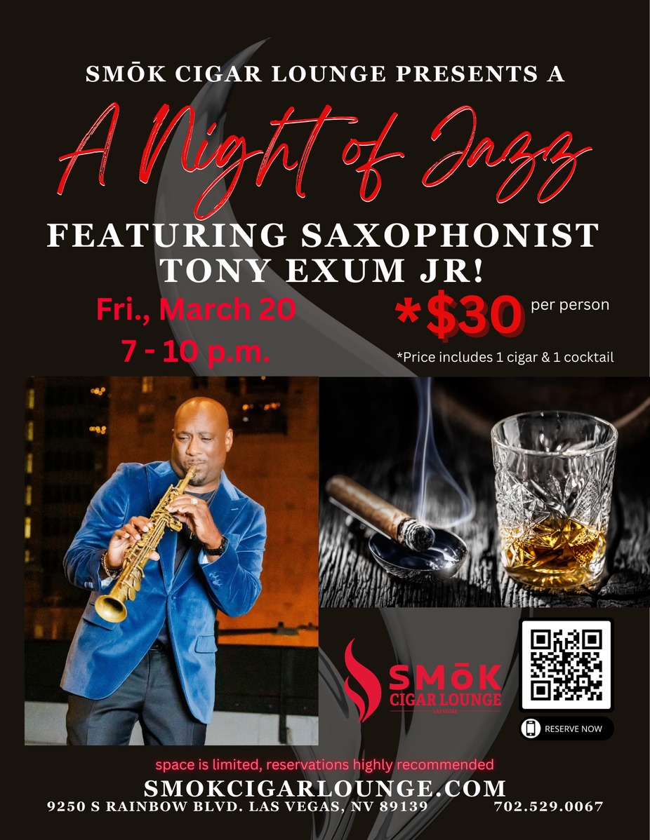 Jazz Night Featuring Saxophonist Tony Exum Jr. event photo