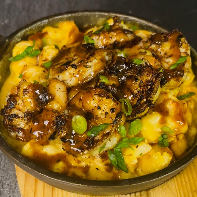 Melt Down Mac & Cheese w/ Jerk Shrimp photo