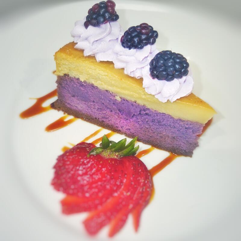 menu item 33 of 38, Ube Cake with Leche Flan
