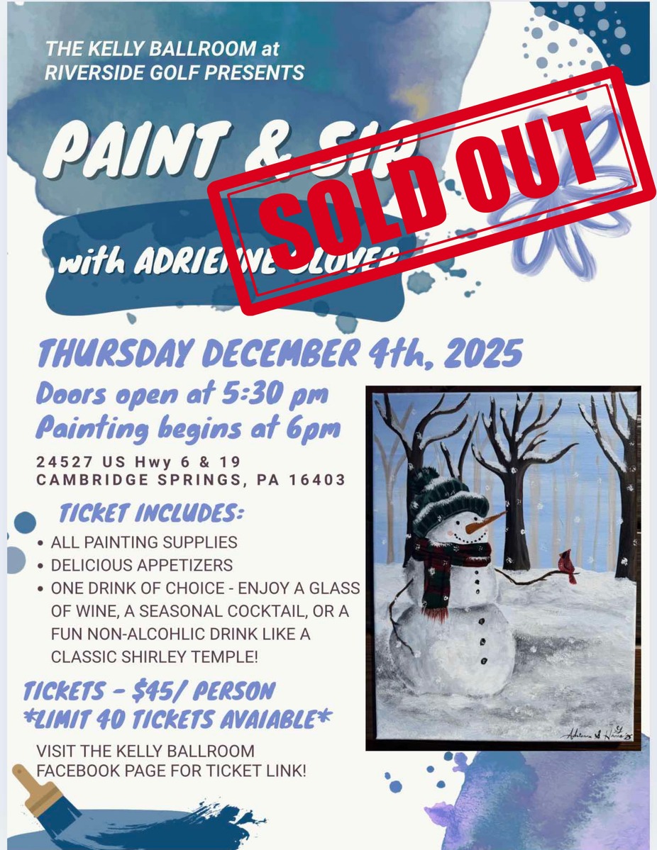 Holiday Paint & Sip event photo