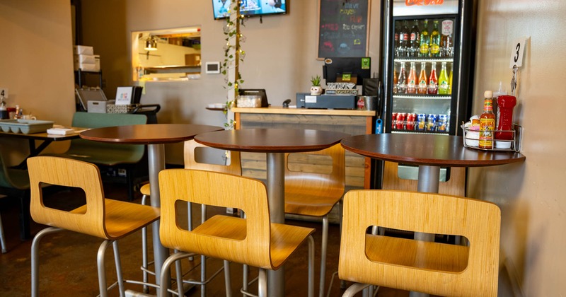 Tall tables and bar area