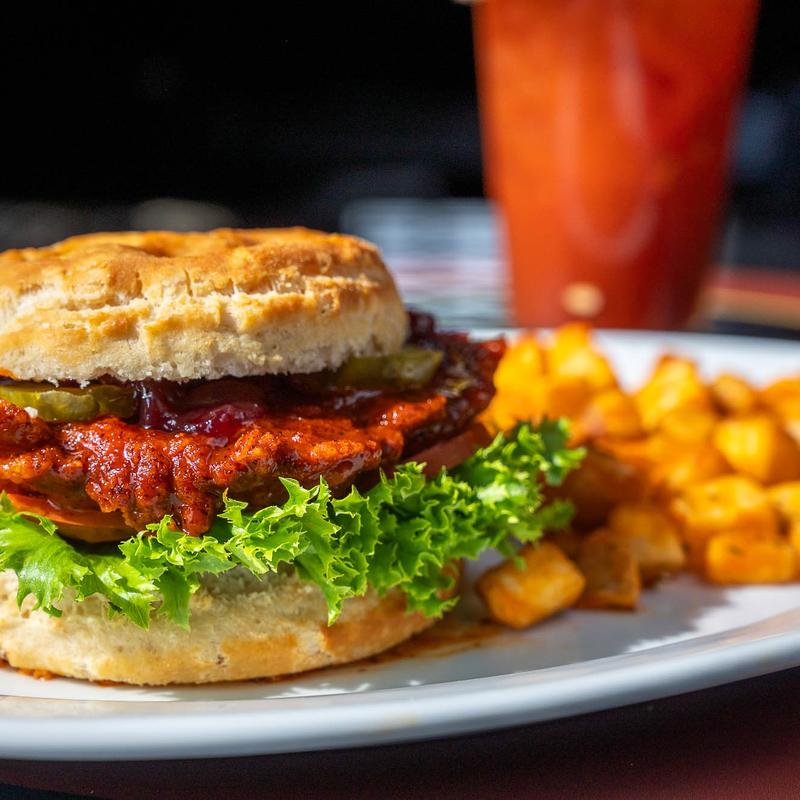 Sweet and Spicy Nashville Hot Chicken Biscuit photo