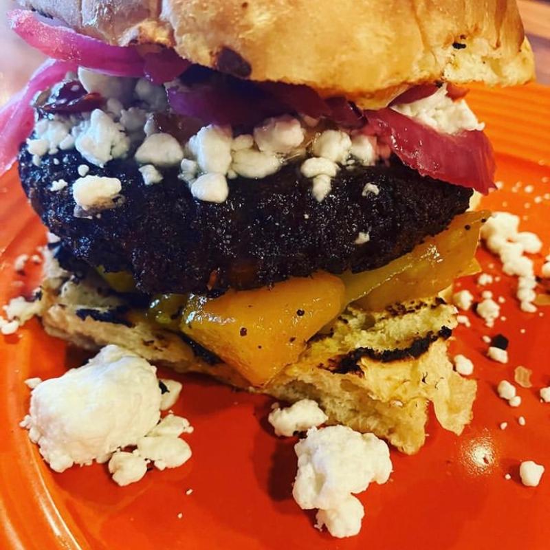 Spiced Sweet Potato Veggie Burger photo