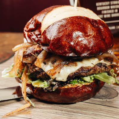 Served turkey burger