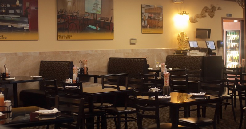 diner area, tables and chairs