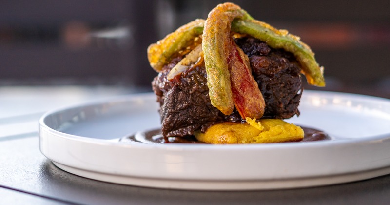 Chipotle short rib steak dish