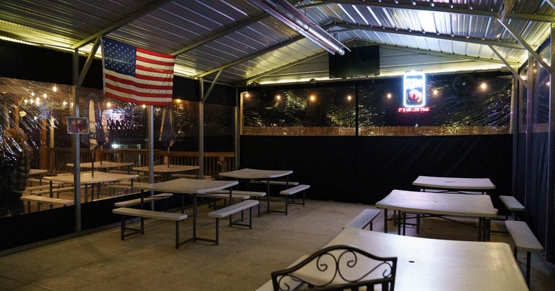 Interior, seating and tables