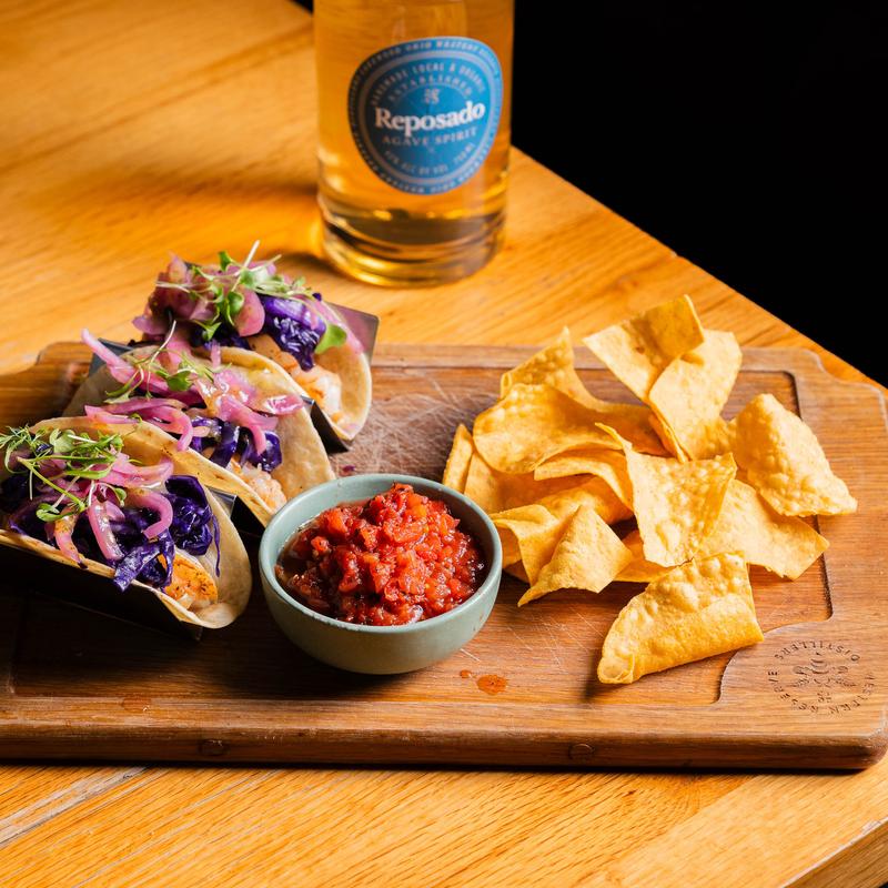 Roasted Pineapple Chili Shrimp Tacos photo
