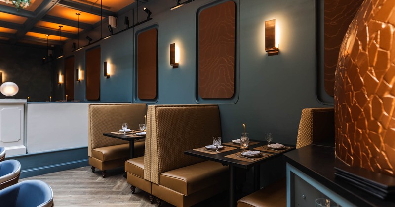 Interior, booth area