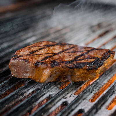 Steak on the grill