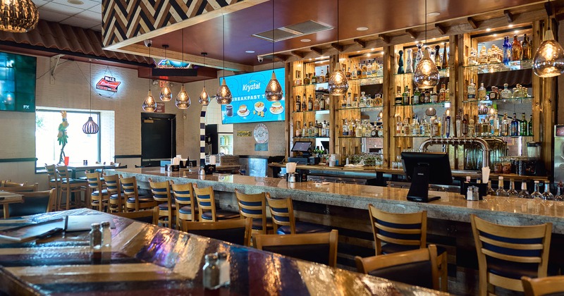 Interior, bar counter area