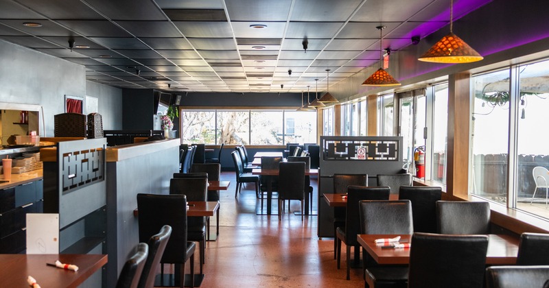 Interior, diner area, wide view