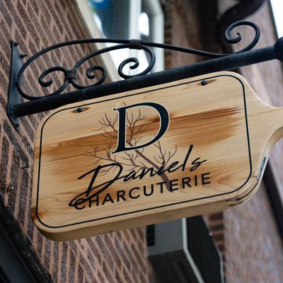 The restaurant's sign outside.