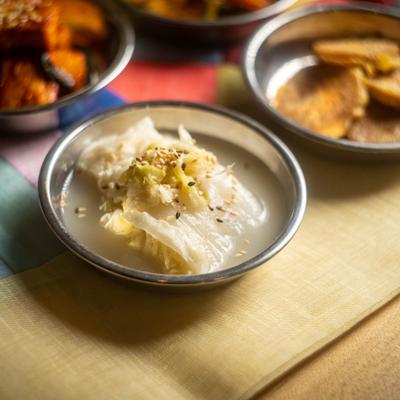 Small bowls with different side dishes.