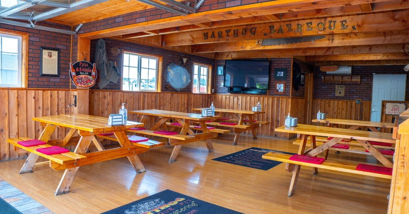 Dining tables ready for guests