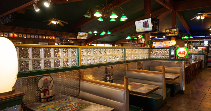 Dining area, restaurant booths