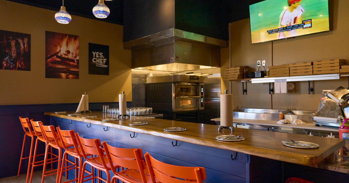 Interior bar seating area