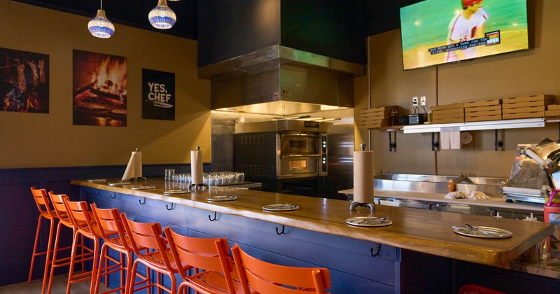 Interior bar seating area