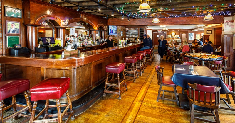 Interior space, bar and dining area