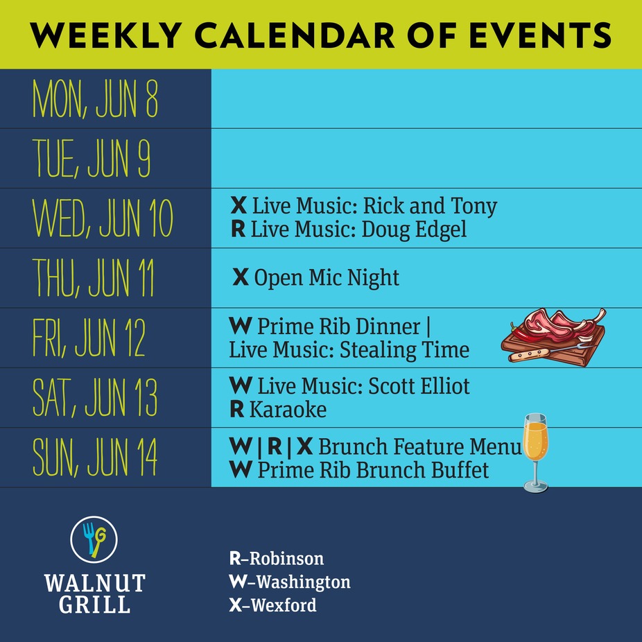 WEEKLY EVENT CALENDAR event photo