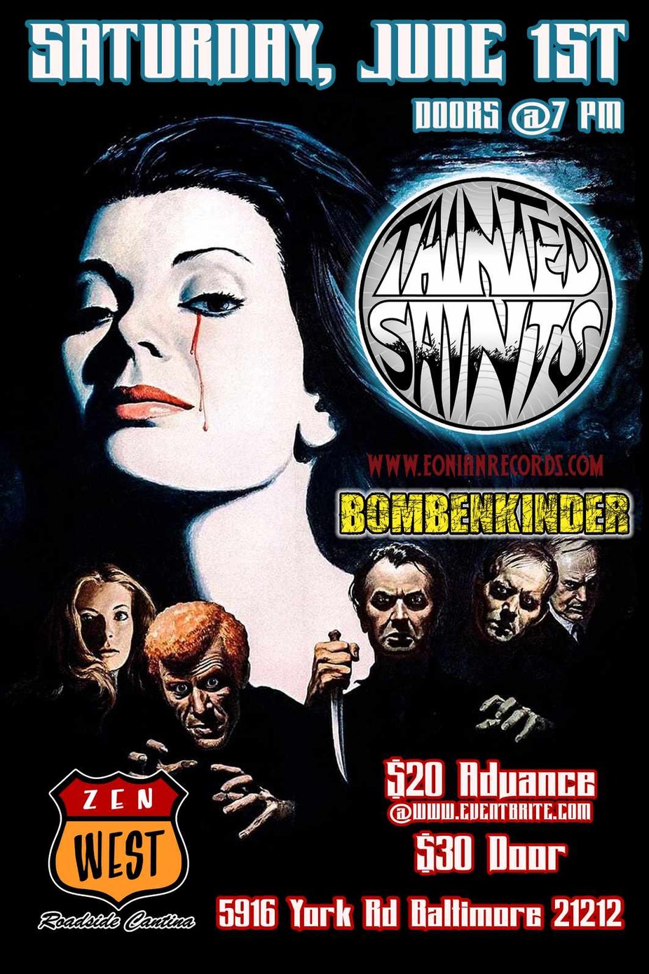 FJE Presents Presents A NIGHT WITH TAINTED SAINTS . Special Guest Bombenkinder event photo