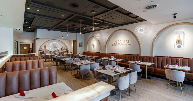 Seating tables and booths