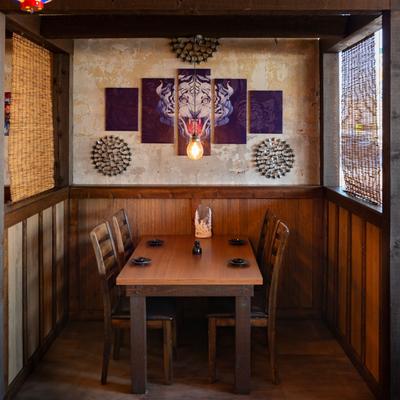 Table for four ready for guests