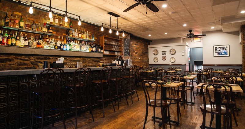 Interior, bar and seating