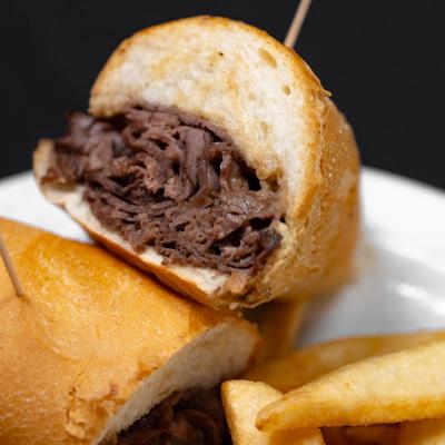 Delicious Beef Dip Sandwiches at Spot 1.