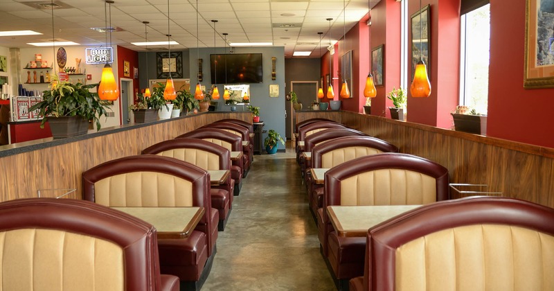 Interior, booths, other angle