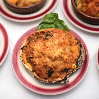 A pie dish from the oven