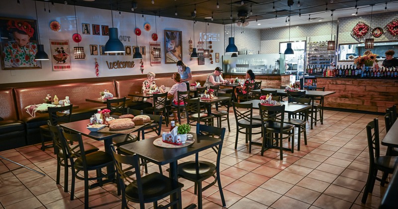 Interior, dining area