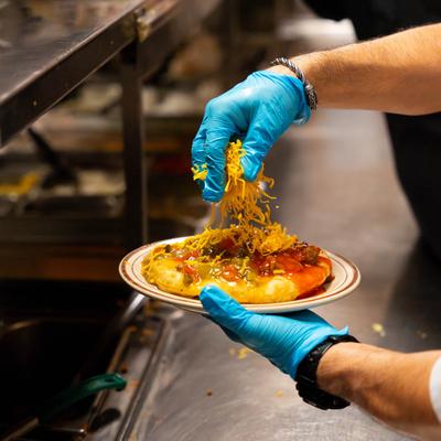 Meal being prepared.