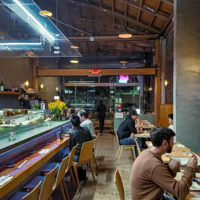 The restaurant's interior.