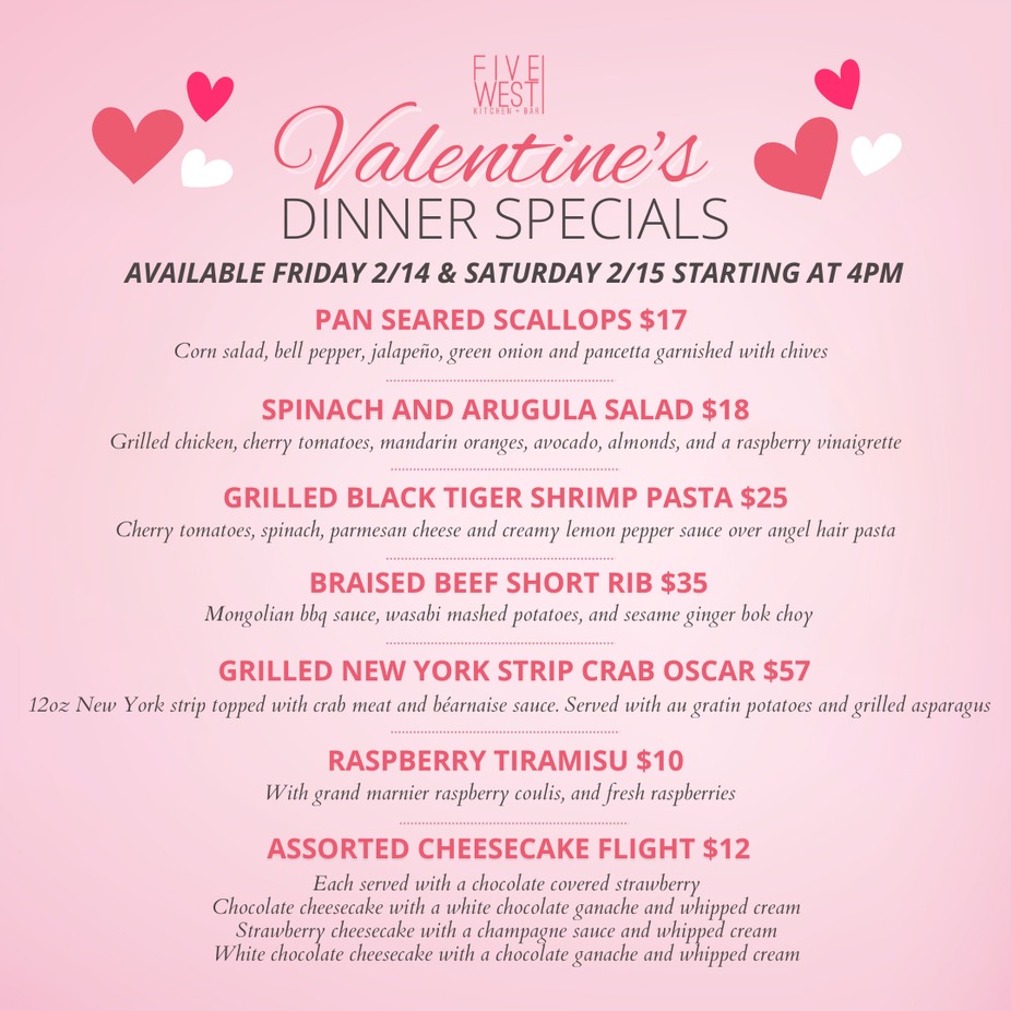 Valentine's Day Dinner Specials event photo