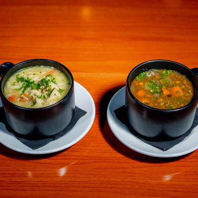 2 bowls of Soups