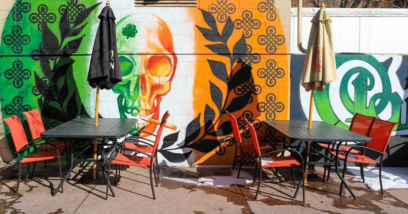 Exterior, tables ready for guests