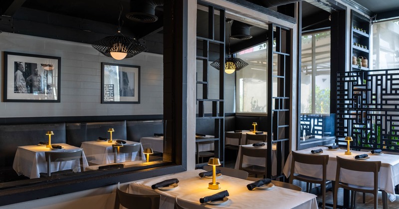 Dining tables ready for guests