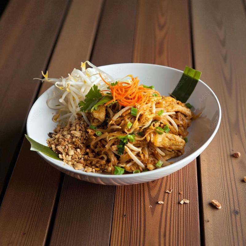 menu item 19 of 24, 148. Wok Tossed Combo Rice Noodle with Peanut