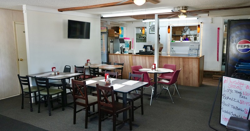 Interior space, dining area, and order counter