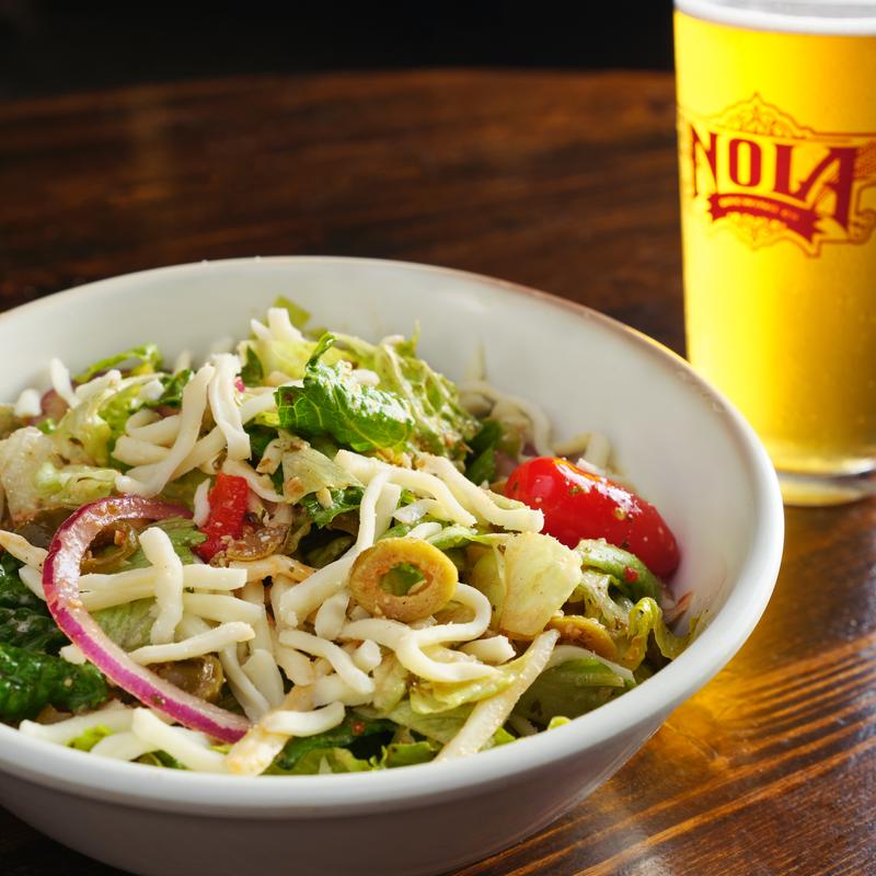 #12 Iceberg Lettuce + Mozzarella + Onions + Peppers + Tomato + Olives + Italian Dressing photo