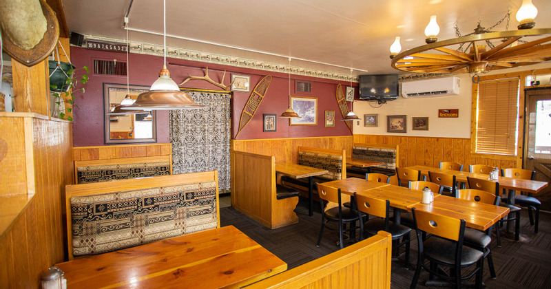 Interior, booths and tables ready for guests