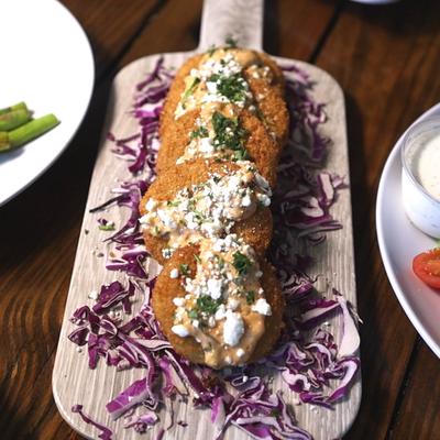 Fried Green Tomatoes, top view.