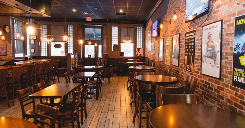 Interior, tables ready for guests