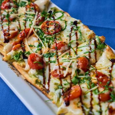 Market Street Margherita Flatbread top view.