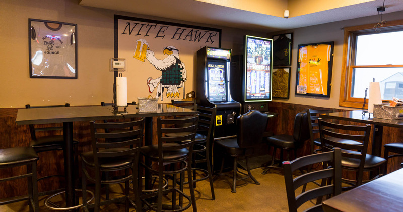 Dining tables and game machines