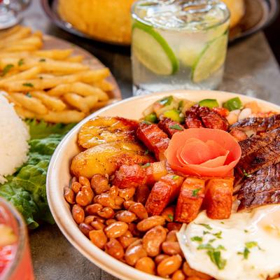 Various types of dishes on the table, close-up