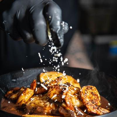 Shrimp and mushroom risotto