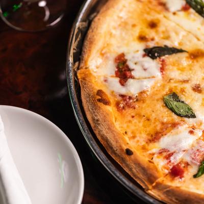 Margherita pizza, close-up.