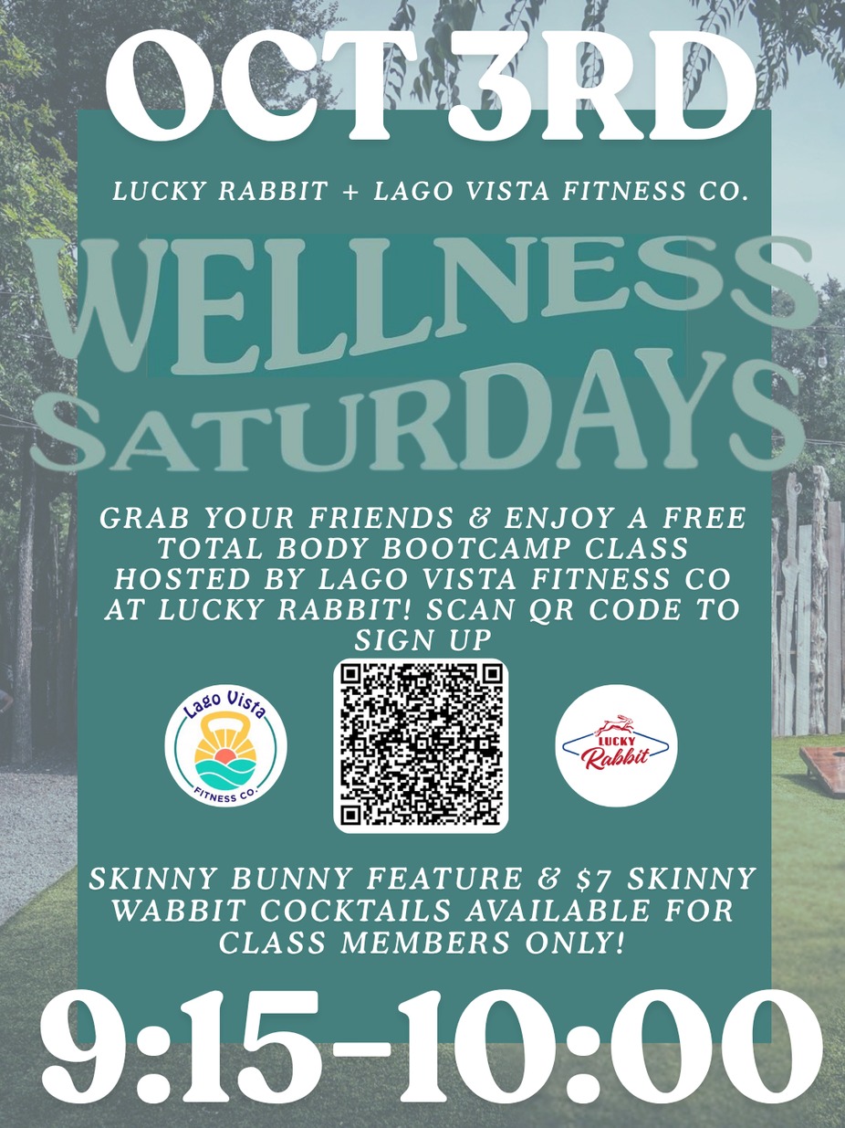 Free workout class hosted by Lago Vista Fitness Co at Lucky Rabbit Live Music Bar & Kitchen in Austin, TX